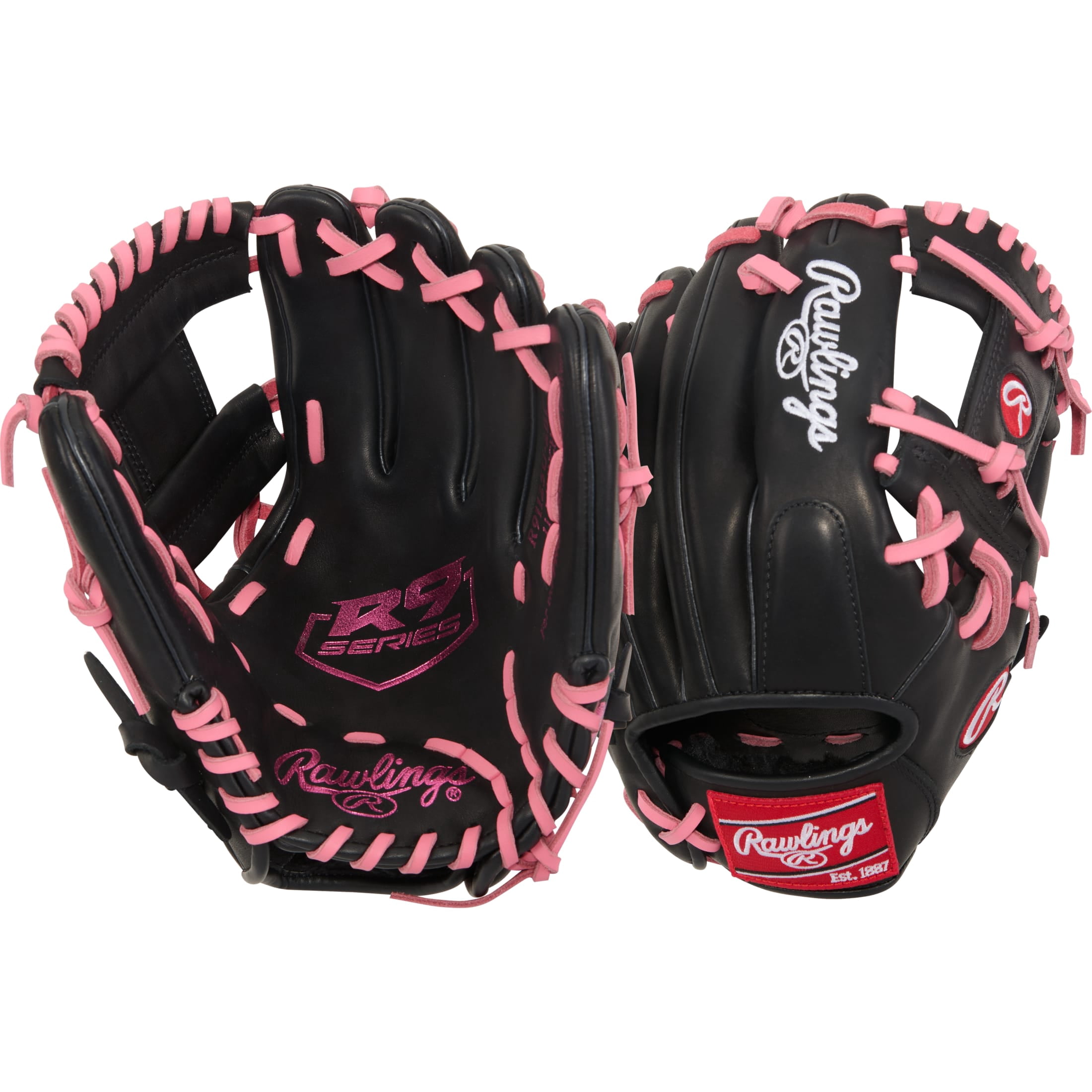 Rawlings．．．GR９HTBH9 Rawlings R9 11.5-Inch Infield Glove | 200 Pattern | RHT | Black