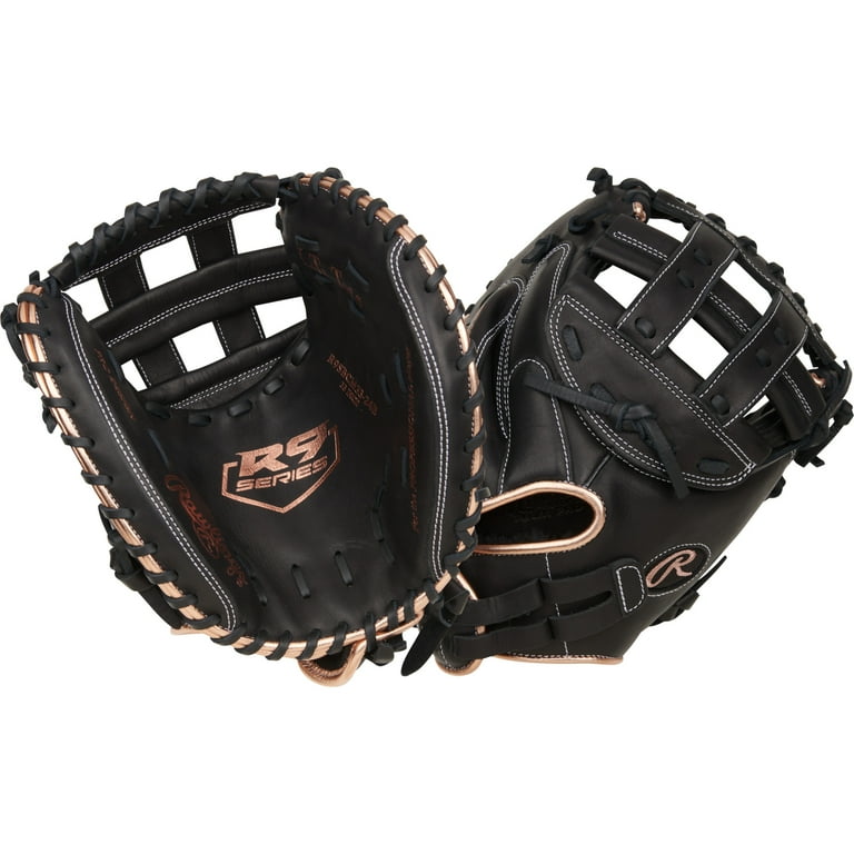 Rawlings R9 Fastpitch Softball Glove, 33 in, RHT, All-Leather