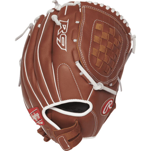 Rawlings R9 Series 12" Fastpitch Softball Glove, Basket Web w/ Pull Strap, Right Hand Throw