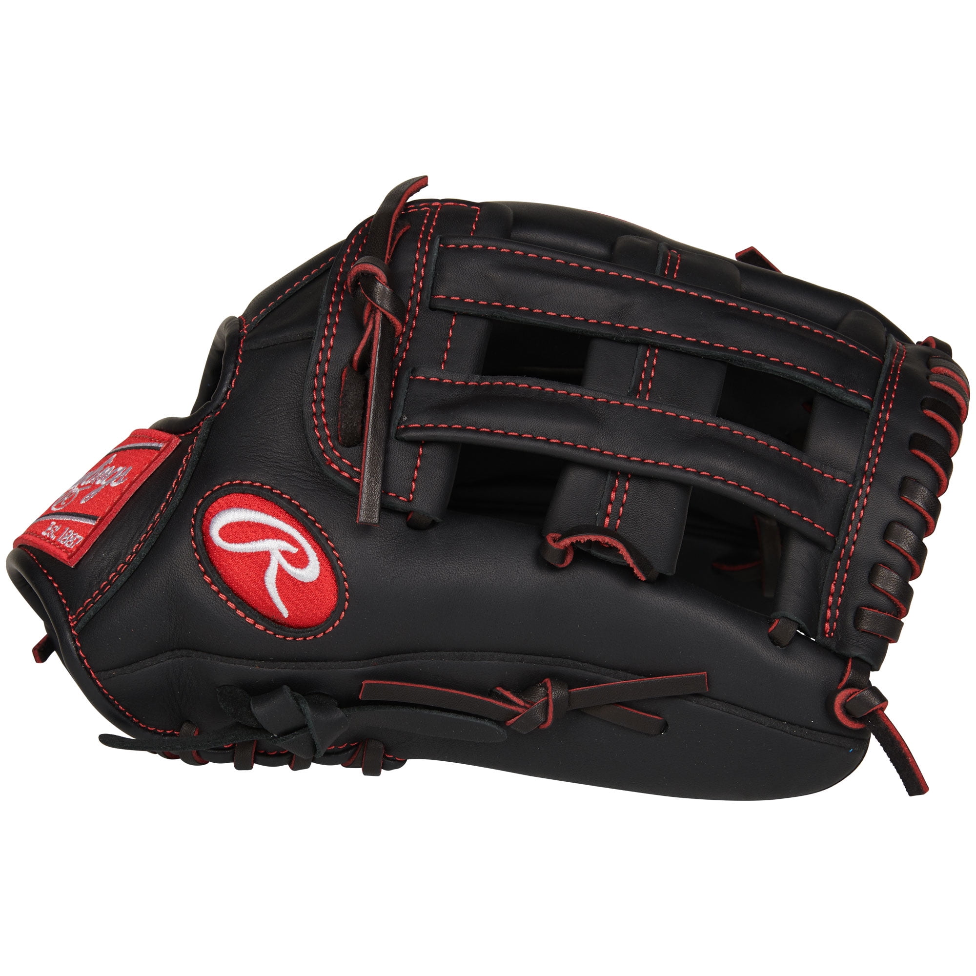 Rawlings R9 Series 12 Inch Youth Pro Taper Fit Baseball Glove, Black