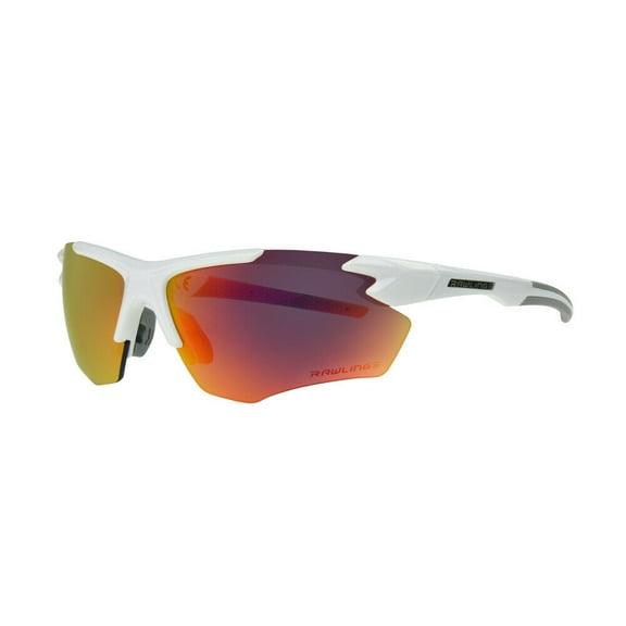 Rawlings 2102 Youth Plastic Sport Sunglasses - White Frames & Red Mirror Lenses