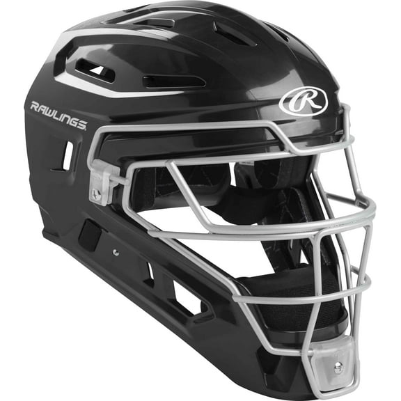 Rawlings Renegade Baseball Senior Catcher's Helmet | Black/Silver | JUNIOR