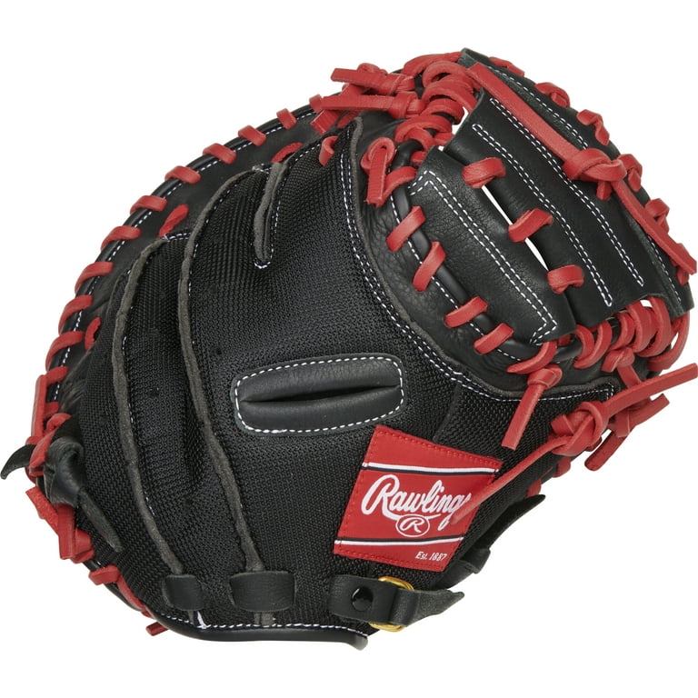 Rawlings Select Series Youth Catcher Mitt Black/Red Right Hand