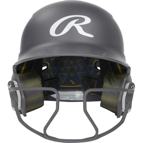 Rawlings Senior Fastpitch Matte Mach Hi-Viz 1-Tone Batting Helmet with Attached HiViz Face Guard