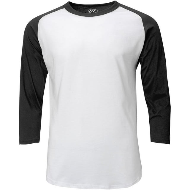 Rawlings Sporting Goods Rawlings Men's 3/4 Sleeve Baseball Training Shirt Black L