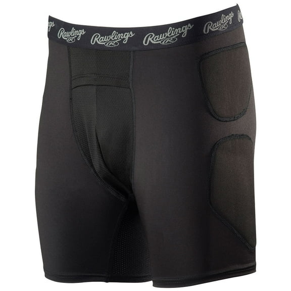 Rawlings Men's Baseball Sliding Shorts Black L