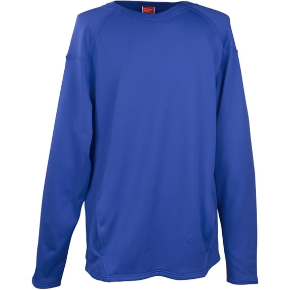 Rawlings Men's Performance Dugout Fleece Baseball Pullover Royal S