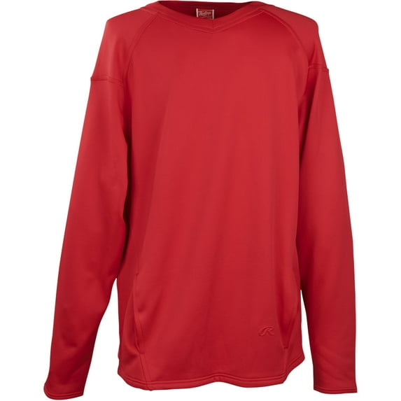 Rawlings Men's Performance Dugout Fleece Baseball Pullover Scarlet S