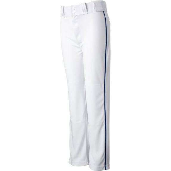 Rawlings Sporting Goods Rawlings Youth Belted 31 Cloth Fit Piped Baseball Pant White/Navy L