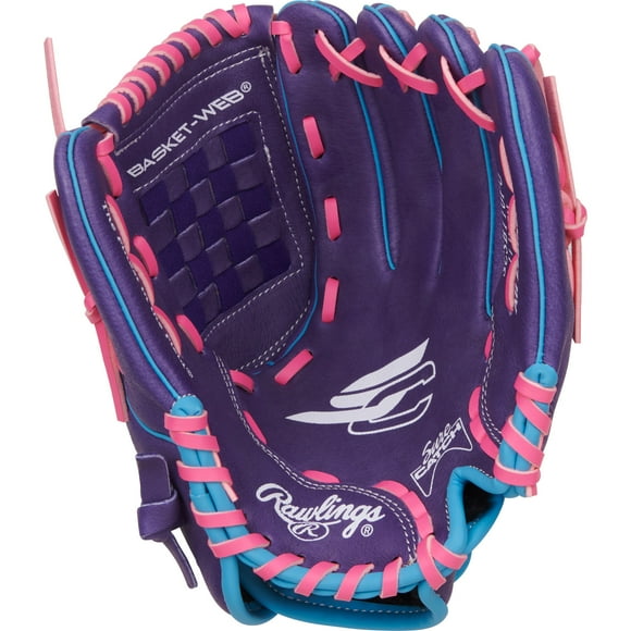 Rawlings Sure Catch Youth Softball Glove | 11-Inch | Basket Web | LHT