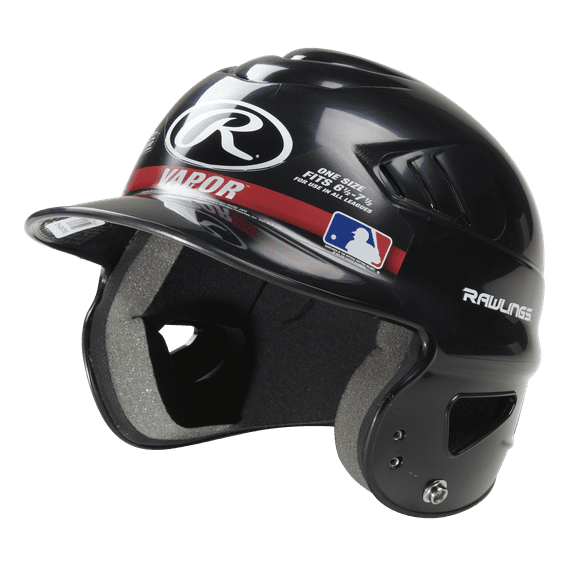Rawlings | Vapor Youth Baseball Batting Helmet | 6 1/2" - 7 1/2" One Size Fits Most |Black