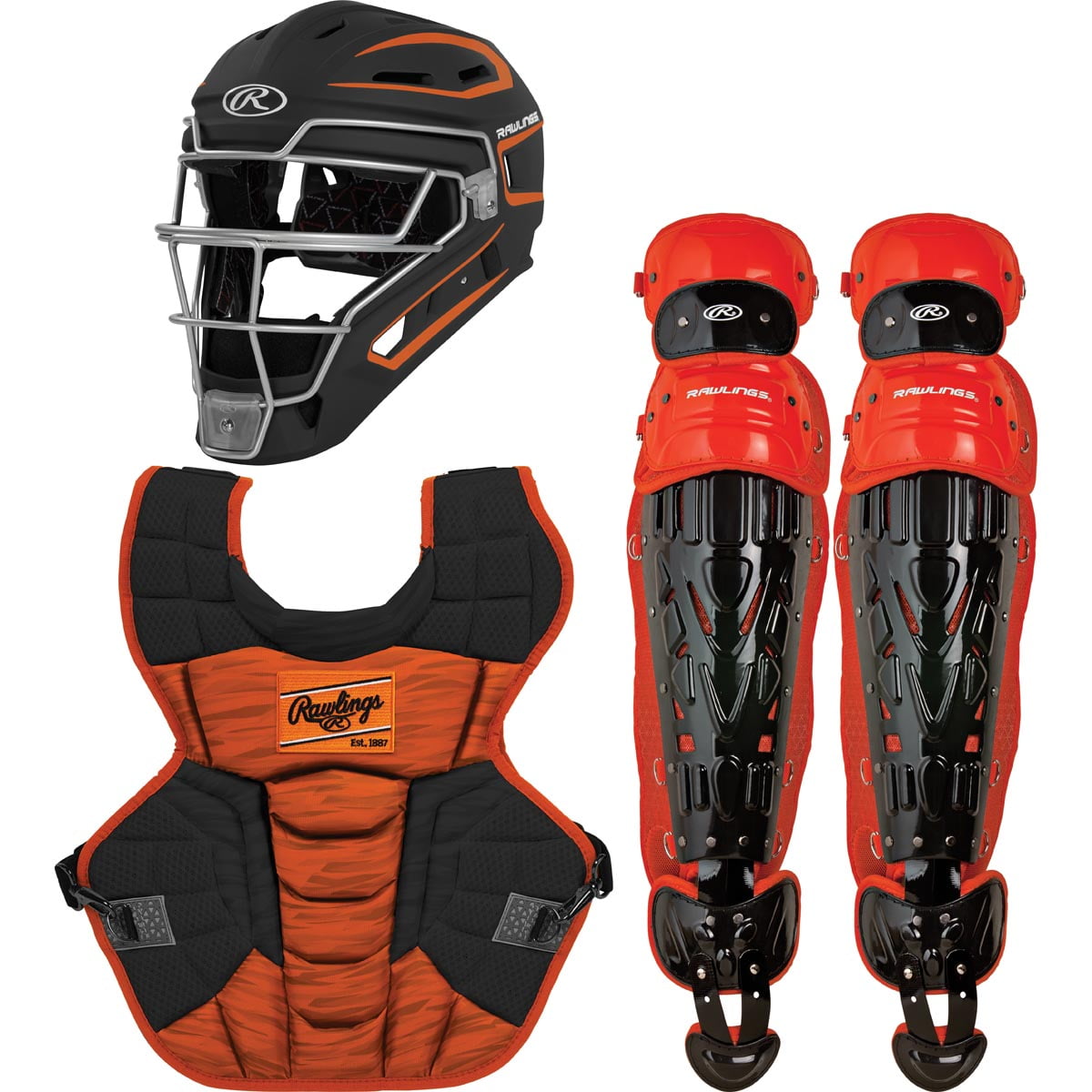 Protège-poitrine Rawlings Velo 2.0, Receveur Baseball, Adulte, Noir Et Orange, Modèle CPV2N-B, Occasion