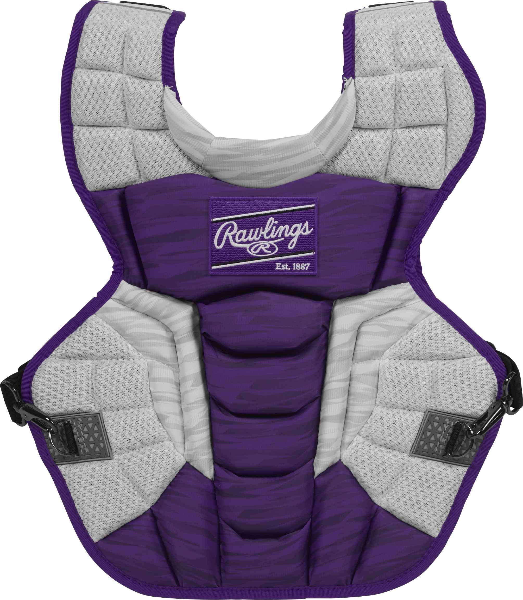 Rawlings Velo Baseball Adult Chest Protector | Purple/White | Adult