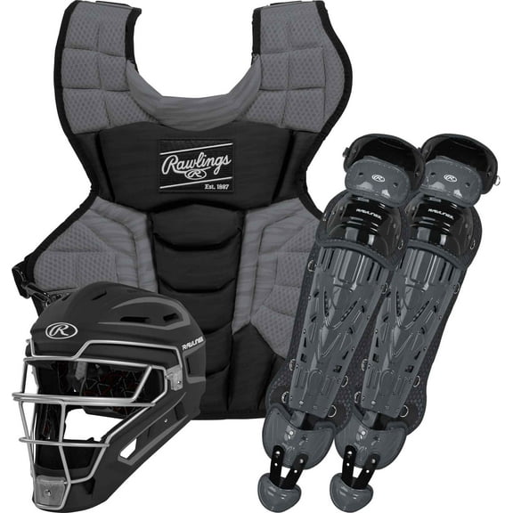 Rawlings Velo Baseball Intermediate Catcher's Box Set | Black/Graphite | Intermediate