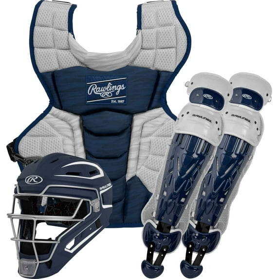 Rawlings Velo Baseball Intermediate Catcher's Box Set | Navy/White | INTERMEDIATE