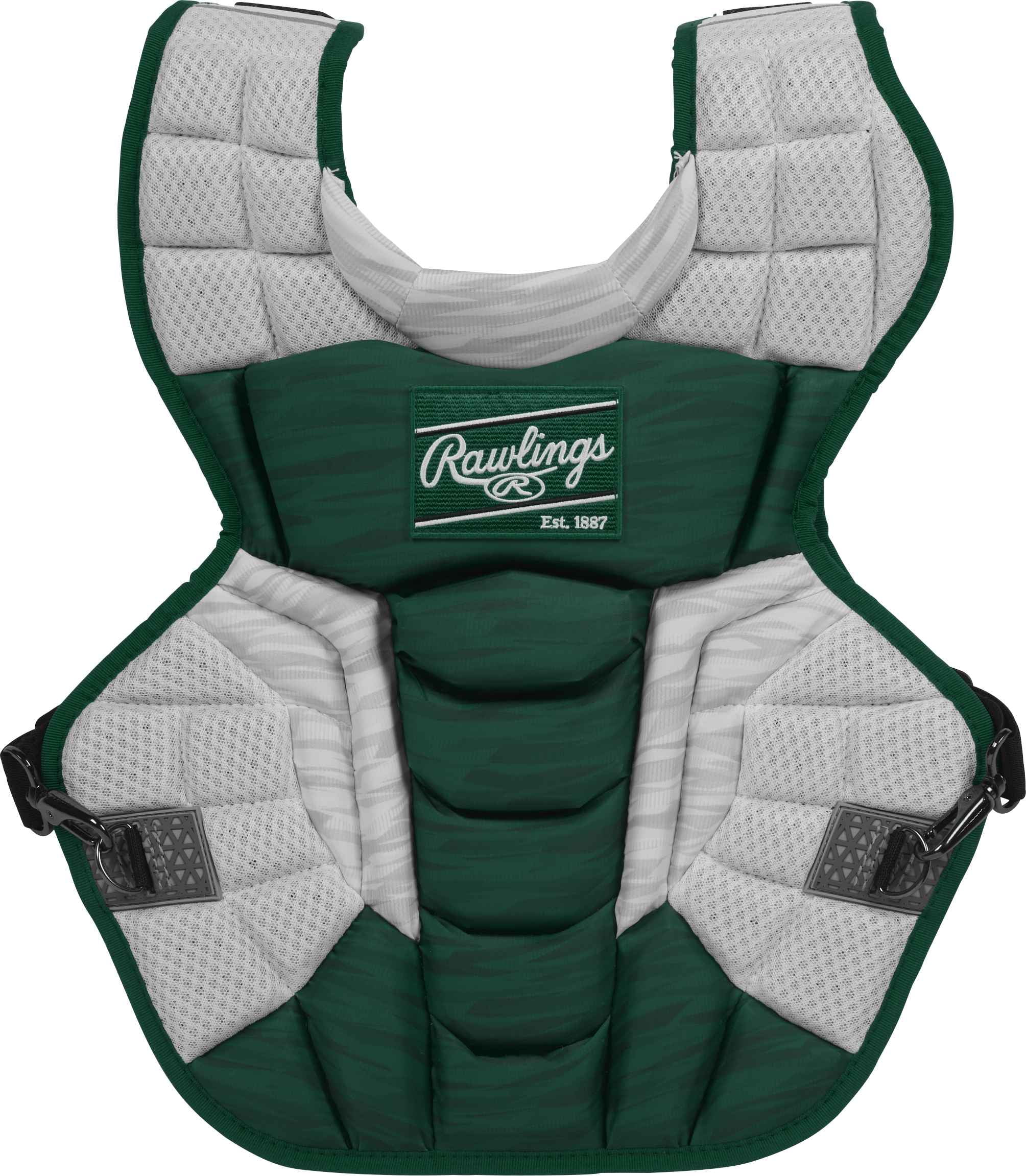 Rawlings Velo Baseball Intermediate Chest Protector | Dark Green/White | Intermediate