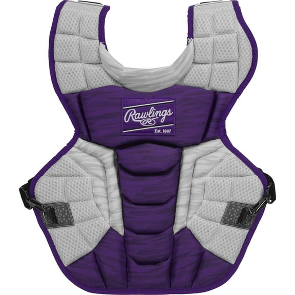 Rawlings Velo Baseball Intermediate Chest Protector | Purple/White | Intermediate