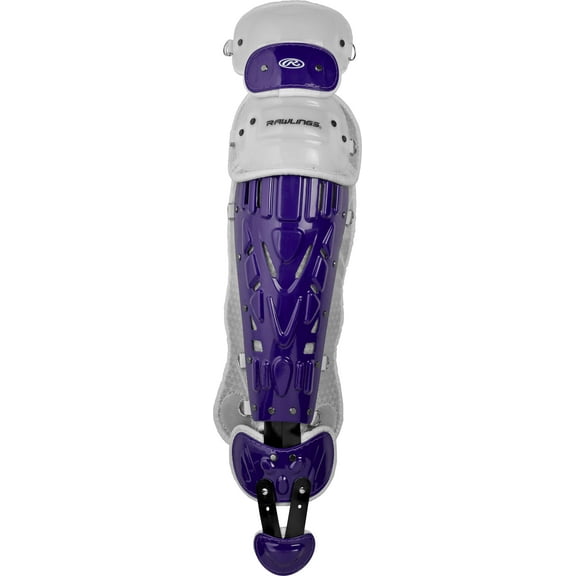 Rawlings Velo Baseball Intermediate Leg Guards | Purple/White | Intermediate