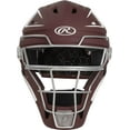 thumbnail image 1 of Rawlings Velo Baseball Junior Catcher's Helmet | Cardinal/White | Junior, 1 of 2