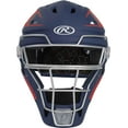 thumbnail image 1 of Rawlings Velo Baseball Senior Catcher's Helmet | Navy/Scarlet | Senior, 1 of 2