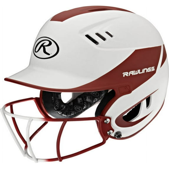 Rawlings Velo Senior 2-Tone Softball Batting Helmet w Faceguard