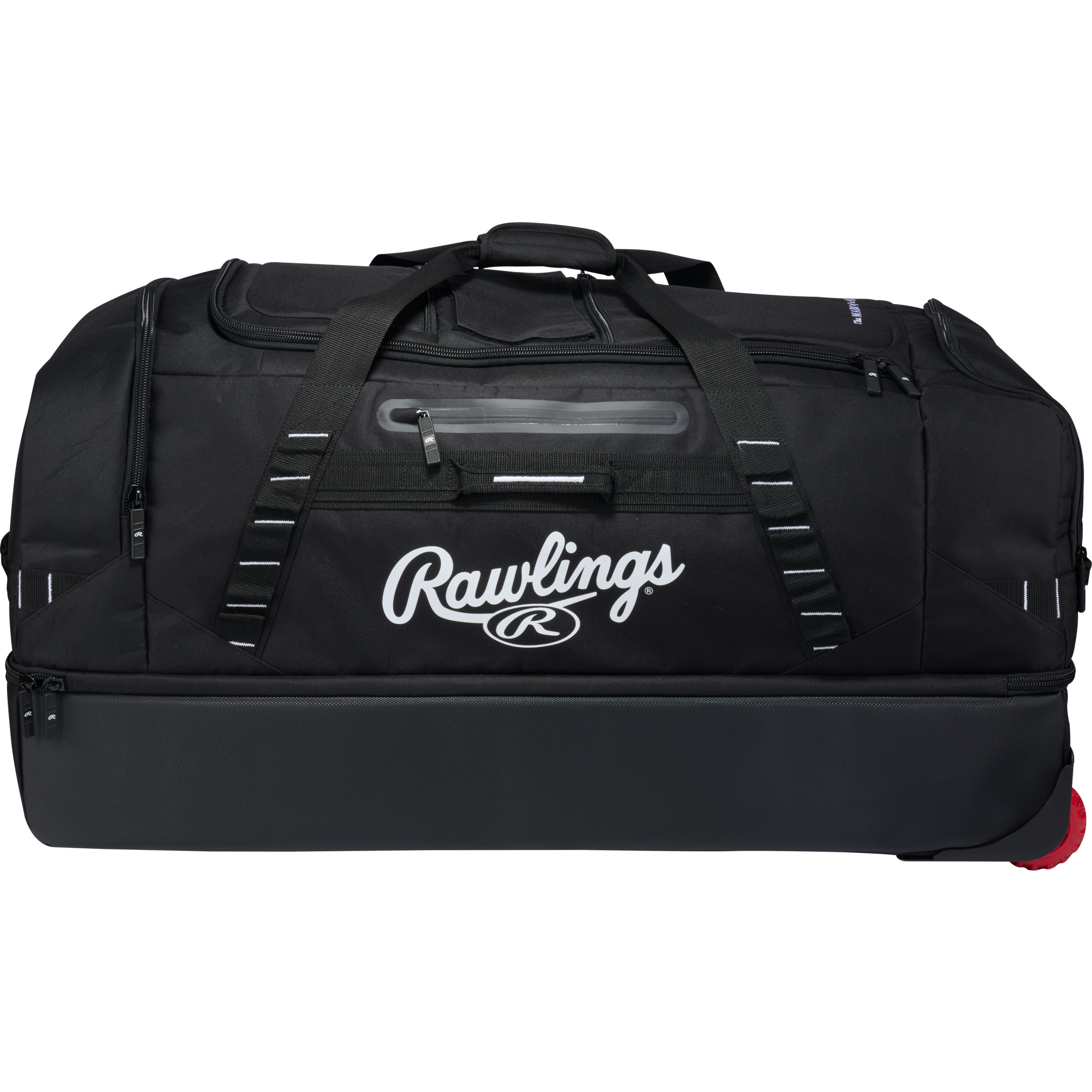 Rawlings Yadi2 Luggage Wheeled Equipment Bag | Baseball Catcher’s Bag | Black