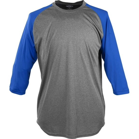 Rawlings Youth 3/4 Sleeve Performance Jersey | Graphite/Royal | SML