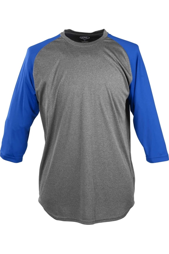 Youth 3/4 Sleeve Performance Jersey | Graphite/Royal | SML