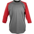 thumbnail image 1 of Rawlings Youth 3/4 Sleeve Performance Jersey | Graphite/Scarlet | MED, 1 of 2
