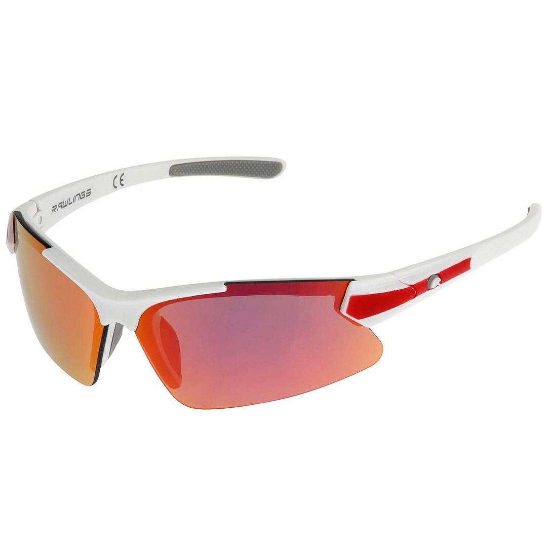 Rawlings Youth Boys Athletic Sunglasses 107 White/Red Mirrored Lens 10228968.QTS - image 1 of 7