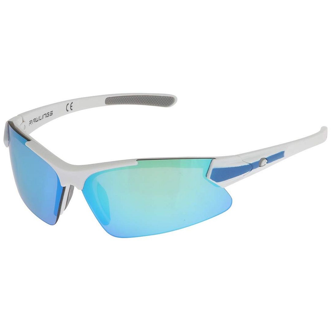 Rawlings Youth Boys Athletic Sunglasses 107White/Blue Mirrored Lens 10228972.QTS - image 1 of 9