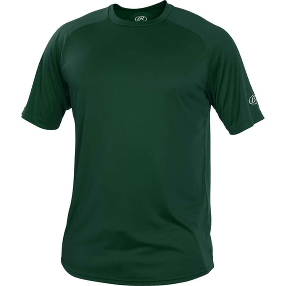 Rawlings Youth Crew Neck Tech Tee | Dark Green | XLRG