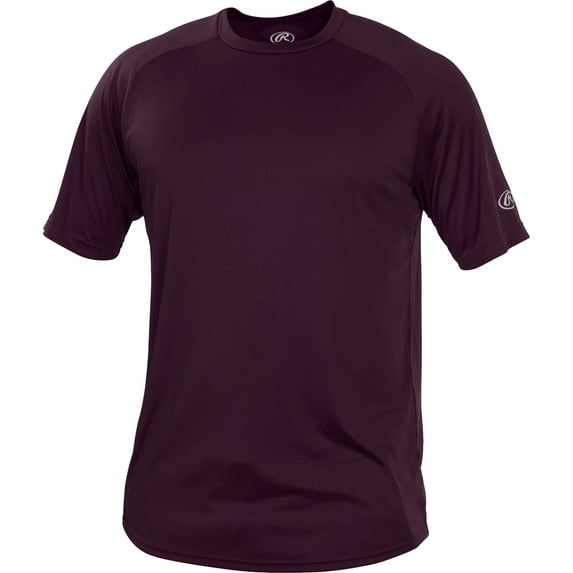 Rawlings Youth Crew Neck Tech Tee | Maroon | XLRG