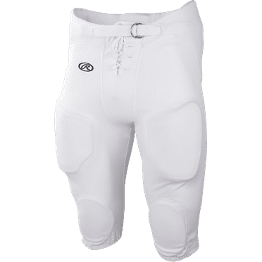 Rawlings Youth Game/Practice Football Pants, White, Large