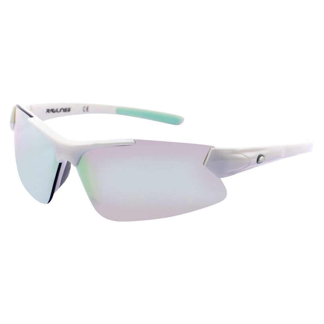 Rawlings Youth Kids Athletic Sunglasses 107 White/Mint Mirrored Lens 10257010QTS - image 1 of 8