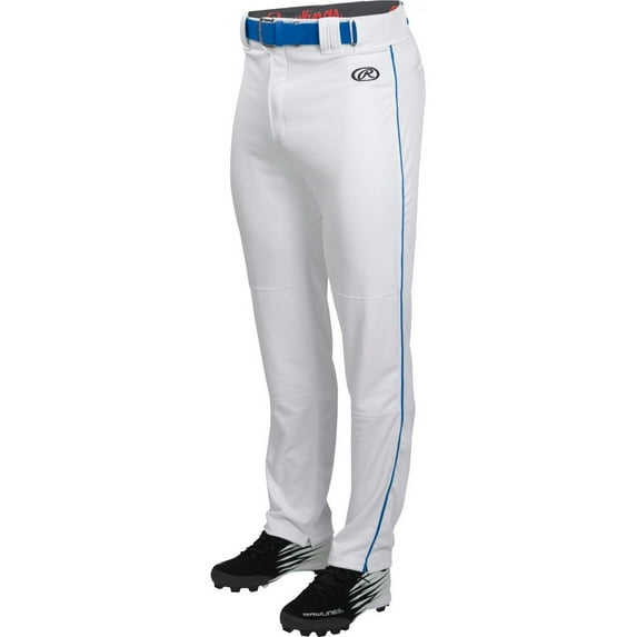 Rawlings Youth Launch 1/8" Piped Pant | White/Royal | SML