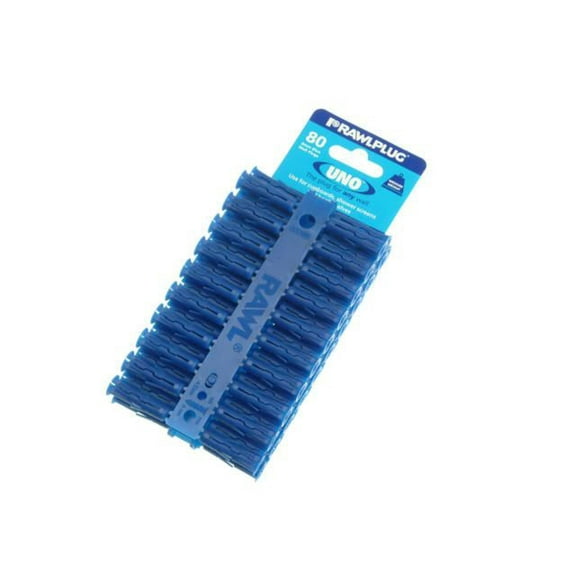 Rawlplug - Blue UNO Plugs 8 x 32mm (Card 80)
