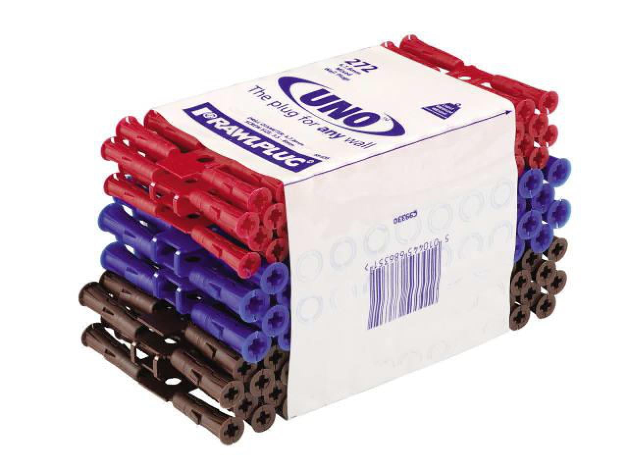 Rawlplug - Mixed UNO® Plugs (Pack 272) + Drill Bit