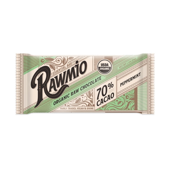 Rawmio Essential Mint Chocolate Bar - 70% Cacao - 3 Pack
