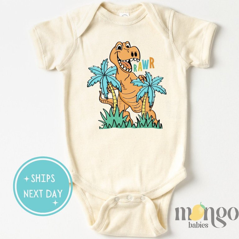 Rawr Dinosaur Baby Onesies Baby Shower Gift For Newborn Gift For