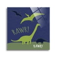 thumbnail image 1 of Rawr! Dinosaurs Blue Geometric 24 x 24 Glass Wall Hanging Sign, 1 of 4
