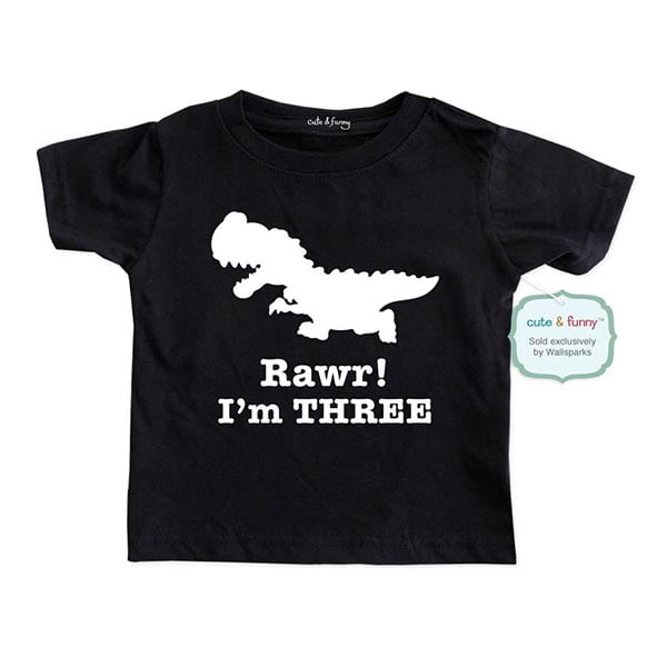Rawr I'm Three Rex Dinosaur 3th Birthday Party Tshirt