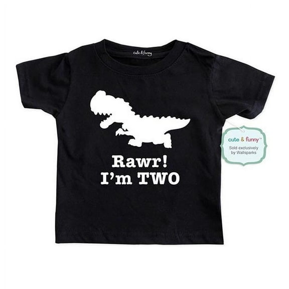 Rawr! I'm TWO - T rex dinosaur party 2nd Second Birthday Toddler Shirt by cute & funny