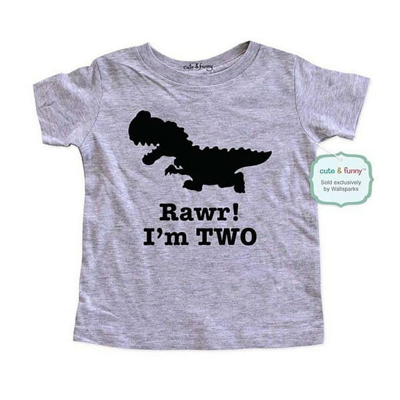 Rawr! I'm TWO - T rex dinosaur party 2nd Second Birthday Toddler Shirt by cute & funny