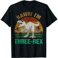 thumbnail image 1 of Rawr I'm Three Rex 3rd Birthday T-rex Dinosaur 3 Years Old T-Shirt, 1 of 5