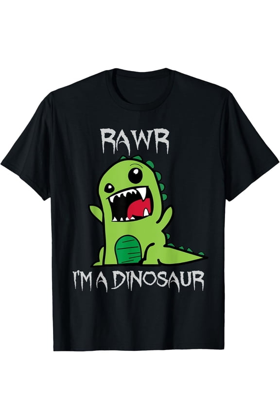 Rawr I'm a Dinosaur Shirt – Funny T-Rex Cartoon Tee for Kids & Adults