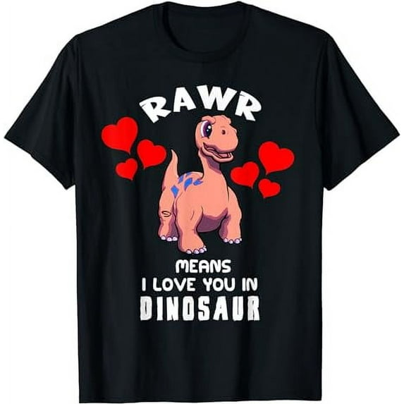 Rawr Means I Love You In Dinosaur Baby Brontosaurus Design T-Shirt