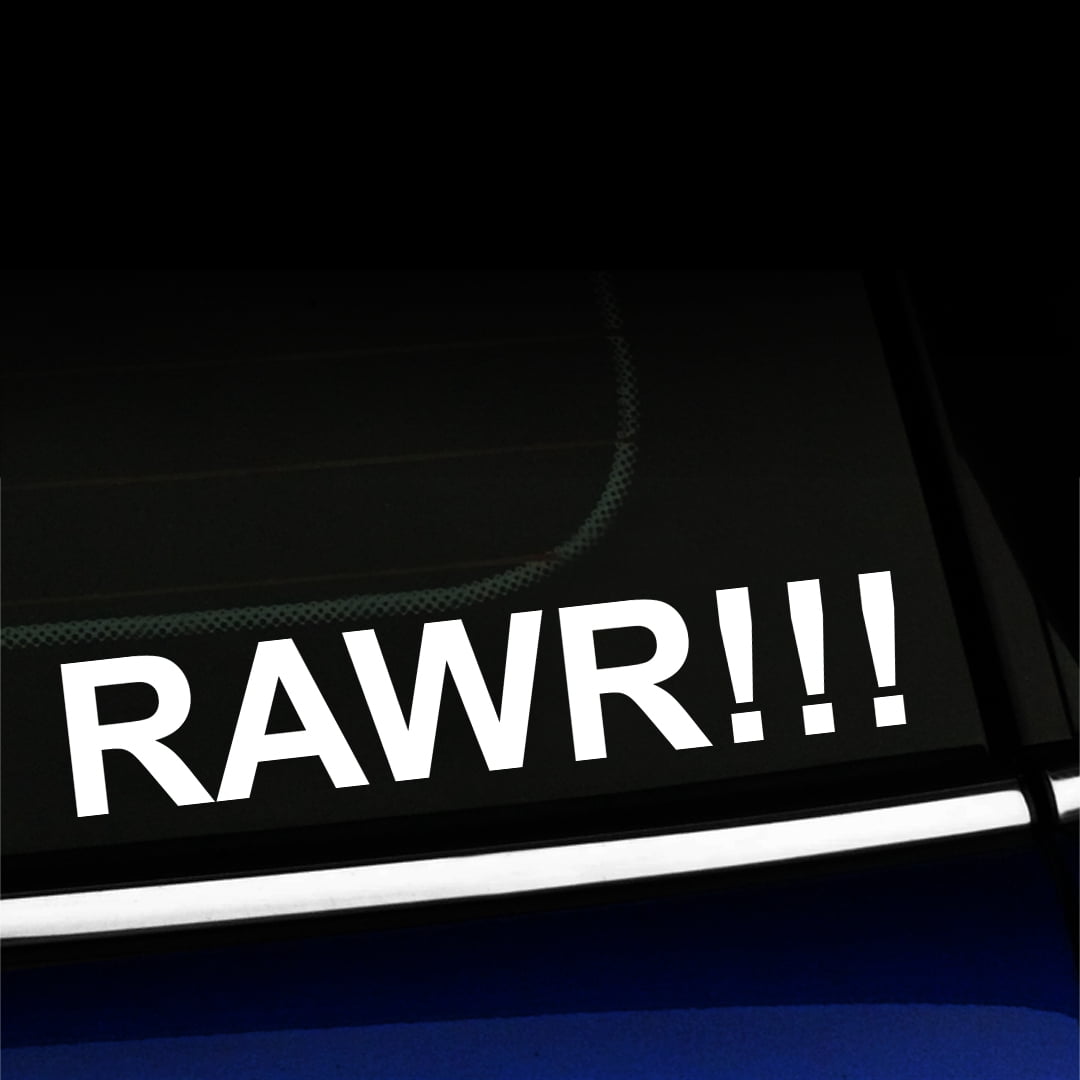 Rawr! - Vinyl Decal - Choose Color - [WHITE] - Walmart.com
