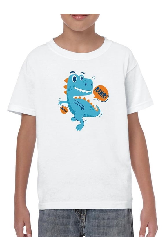 Rawr Where The Fries Dinosaur  T-Shirt Juniors -Image by Shutterstock,  Large