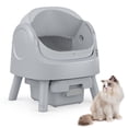 thumbnail image 1 of PetPivot Automatic Cat Litter Box Self-Cleaning with Safety Protection, Mat and Trash Bags Included, Steel, 1 of 11